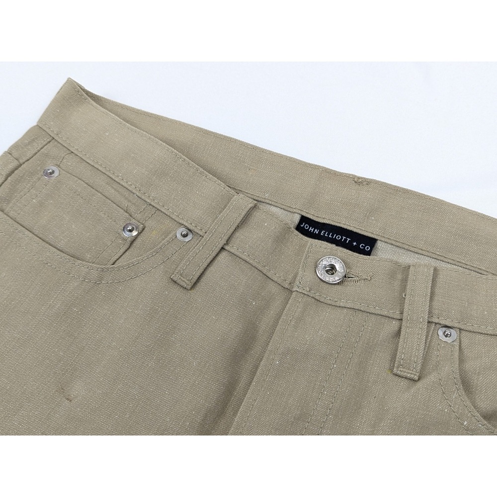 John Elliott The Cast 2 Mens Fit 32x34 Slim Tapered Jeans Pant Cotton Raw Beige